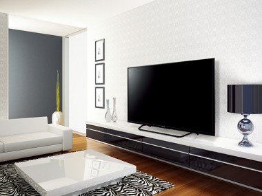 Modern living room with TV